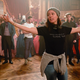 Kay Cannon on the shoot for Cinderella